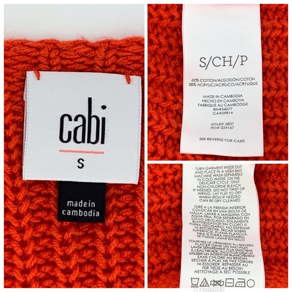 Cabi Geranium Red Ruby Pullover, #5837, Small - Picture 16 of 16